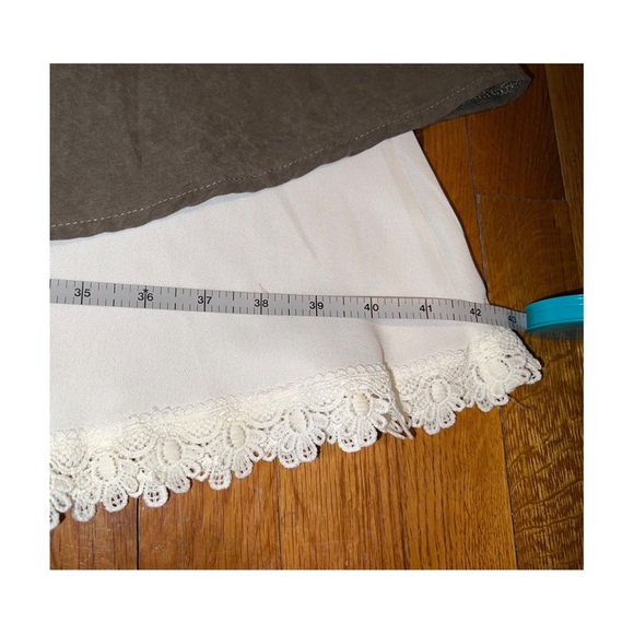 BROWN SAGE FAUX SUEDE SKIRT - Picture 7 of 10